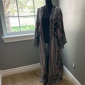 Beautiful Long, Open-Front Kimono from Hawaii